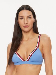 Tommy Hilfiger Góra od bikini UW0UW05290 Niebieski. Niebieskie bikini TOMMY HILFIGER, bez wzorów, z syntetyku. Za 169,99 zł.