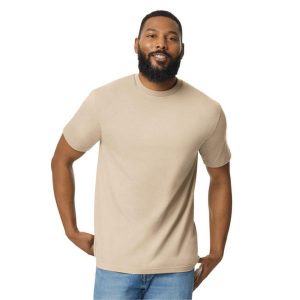 Koszulka Unisex Dla Dorosłych Softstyle Midweight. Brązowe bluzki GILDAN, xl, bez wzorów, sportowe, bez kołnierzyka, bez ramiączek. Za 33,99 zł.
