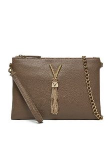 Valentino Torebka Divina VBS1R419G Brązowy. Brązowe torebki klasyczne Valentino, bez wzorów, ze skóry, bez dodatków. Za 189,99 zł.