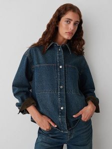 OPUS Kurtka dżinsowa w kolorze granatowym rozmiar: 36. Niebieskie kurtki Opus, bez wzorów, z bawełny, bez kaptura. Za 143,99 zł.