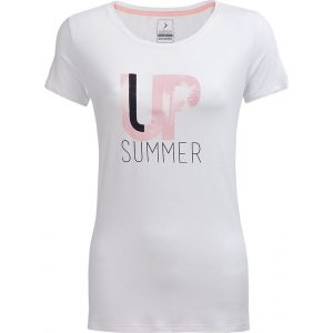 T-shirt damski TSD611 - biały - Outhorn. T-shirty marki Outhorn. W wyprzedaży za 24,99 zł.