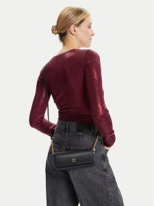 PINKO Torebka Love Tiny Brids Wallet C AI 25-26 PCPL 103765 A0F1 Czarny. Czarne listonoszki Pinko, bez wzorów, ze skóry, bez dodatków. Za 549,99 zł.