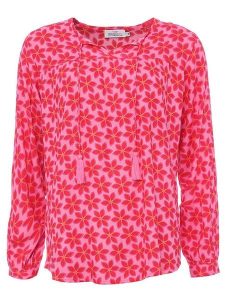 Zwillingsherz Bluzka "Pamela" w kolorze różowym rozmiar: L/XL. Różowe bluzki Zwillingsherz, l, bez wzorów, z wiskozy, bez kołnierzyka, bez ramiączek. Za 96,60 zł.