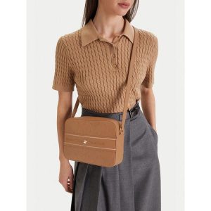 Torebka Beverly Hills Polo Club. Brązowe listonoszki Beverly Hills Polo Club, bez wzorów, bez dodatków. Za 249,99 zł.