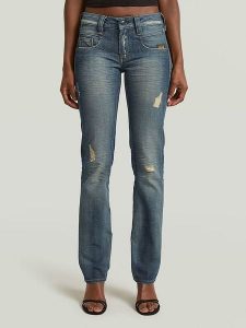 G-Star Dżinsy - Slim fit - w kolorze granatowym rozmiar: W29/L30. Niebieskie jeansy G-Star, z aplikacjami, ze skóry. Za 253,54 zł.
