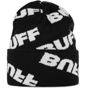 Czapka wywijana BUFF Knitted Beanie Hido. Białe czapki Buff, bez wzorów, z bawełny. Za 119,90 zł.