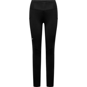 Damskie legginsy Salewa Pedroc Hyb Tight. Czarne legginsy Salewa, bez wzorów, z elastanu, z podwyższonym stanem. Za 393,99 zł.