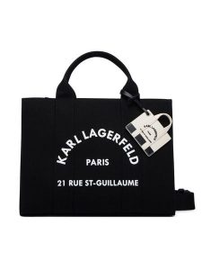 KARL LAGERFELD Torebka B4W50076 Czarny. Czarne torebki klasyczne KARL LAGERFELD, bez wzorów, z materiału, bez dodatków. Za 649,99 zł.
