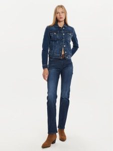 Mustang Jeansy Crosby 1015567 Granatowy Straight Fit. Niebieskie jeansy Mustang, bez wzorów, z bawełny. Za 259,99 zł.