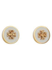 Tory Burch Kolczyki Kira 90547 Biały. Białe kolczyki Tory Burch, metalowe. Za 360,99 zł.