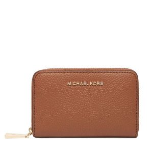 Portfel MICHAEL Michael Kors. Brązowe portfele MICHAEL Michael Kors, bez wzorów. Za 369,99 zł.