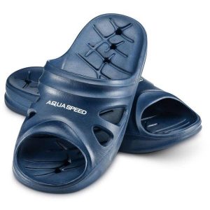 Klapki basenowe dla dorosłych Aqua Speed Florida. Czarne klapki Aqua-Speed, bez wzorów, bez obcasa. Za 48,99 zł.