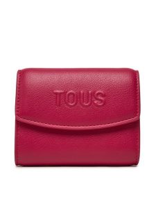 TOUS Portfel Pocket Tous Bloom 2002204225 Różowy. Czerwone portfele Tous, bez wzorów, ze skóry. Za 249,99 zł.