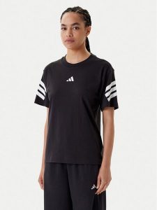 Adidas T-Shirt Future Icons 3-Stripes JE0237 Czarny Regular Fit. Czarne t-shirty ADIDAS, xs, bez wzorów, z bawełny, bez kołnierzyka, bez ramiączek. Za 99,99 zł.