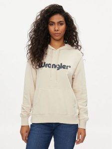 Wrangler Bluza 112350335 Écru Regular Fit. Bluzy Wrangler, s, bez wzorów, z bawełny, bez kaptura. Za 189,99 zł.