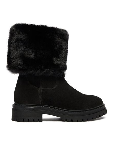 Geox Botki D Iridea D04HRM 022BH C9999 Czarny. Czarne botki Geox, bez wzorów, ze skóry, bez obcasa, na płaskiej podeszwie, bez zapięcia. Za 519,99 zł.