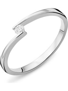 Revoni Złoty pierścionek z diamentem rozmiar: 52. Szare pierścionki Revoni, z diamentem, złote. Za 991,99 zł.