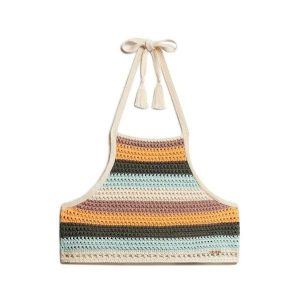 Damski crop top z dzianiny bez pleców Superdry. Topy Superdry, bez wzorów, z dzianiny, bez kołnierzyka, bez ramiączek. Za 146,70 zł.