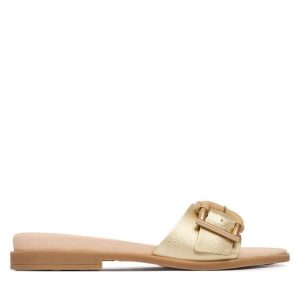 Klapki Hispanitas. Żółte klapki Hispanitas, bez wzorów, bez obcasa. Za 479,99 zł.