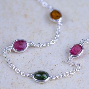 RIO Bransoletka srebrna turmalin owale 1,44 ct. Szare bransoletki Samba Gems, srebrne. Za 256,00 zł.