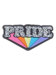 Crocs Przypinka "Come As You Are Pride" ze wzorem na buty rozmiar: onesize. Kapcie Crocs, bez wzorów, z materiału. Za 10,91 zł.