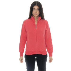 Bluza z bawełna z zamek błyskawiczny na co dzień. Czerwone bluzy LEONE 1947 APPAREL, bez wzorów, z bawełny, bez kaptura. W wyprzedaży za 134,57 zł.