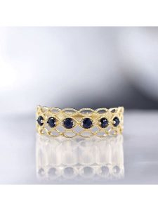 OR ÉCLAT Złoty pierścionek "Pianosa" z szafirami rozmiar: 62. Niebieskie pierścionki OR ÉCLAT, z szafirem, złote. Za 956,99 zł.