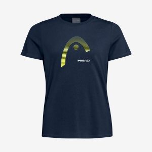 T-shirt damski Club Lara. Niebieskie t-shirty Head, bez wzorów, z bawełny, bez kołnierzyka, bez ramiączek. W wyprzedaży za 101,50 zł.