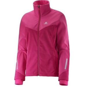 Kurtka trekkingowa damska Salomon Pulse Softshell. Czerwone kurtki Salomon, m, bez wzorów, z softshellu, bez kaptura. Za 252,00 zł.