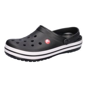 Klapki sportowe na basen Crocs CROCBAND. Białe klapki Crocs, bez wzorów, z materiału, bez obcasa. Za 345,00 zł.