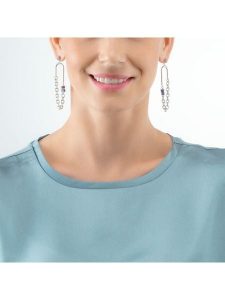 COEUR DE LION Kolczyki-wkrętki z awenturynami i kryształami rozmiar: onesize. Szare kolczyki COEUR DE LION, z kryształem, ze stali. Za 260,99 zł.