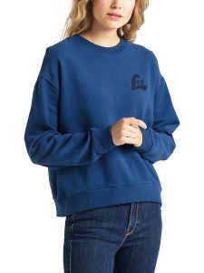 BLUZA DAMSKA LEE CREW SWS WASHED BLUE L53LJSLR 112112398. Niebieskie bluzy Lee, l, bez wzorów, bez kaptura. Za 239,99 zł.
