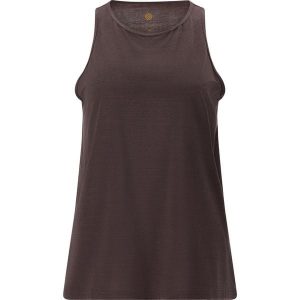 Damski tank top Athlecia Mota. Brązowe topy ENDURANCE, bez wzorów, sportowe, bez kołnierzyka, bez ramiączek. Za 122,50 zł.