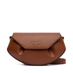 Torebka Guess. Brązowe listonoszki Guess, z aplikacjami, bez dodatków. Za 449,99 zł.
