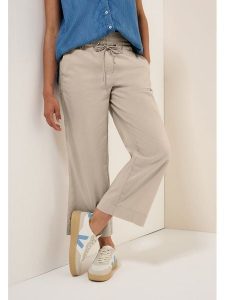 Cecil Spodnie w kolorze granatowym rozmiar: XXL. Niebieskie spodnie z wysokim stanem Cecil, bez wzorów, z materiału, z podwyższonym stanem. Za 104,89 zł.