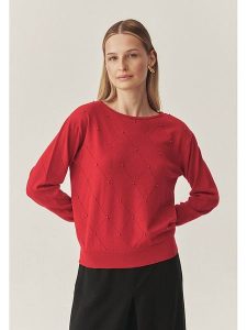 TATUUM Sweter "Azaki" w kolorze czerwonym rozmiar: M. Czerwone swetry oversize Tatuum, m, bez wzorów, bez ramiączek. Za 132,05 zł.