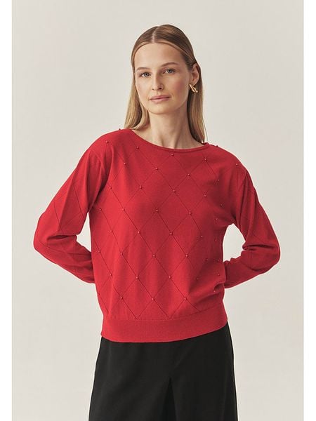 TATUUM Sweter "Azaki" w kolorze czerwonym rozmiar: M. Czerwone swetry oversize Tatuum, m, bez wzorów, bez ramiączek. Za 135,81 zł.