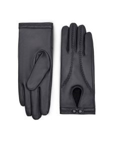 Lasocki Rękawiczki Damskie 2W6-004-AW23 Czarny. Czarne rękawiczki Lasocki, bez wzorów, ze skóry. Za 119,99 zł.
