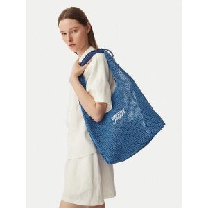 Torebka Tommy Jeans. Niebieskie torebki klasyczne Tommy Jeans, bez wzorów, z jeansu, bez dodatków. Za 529,99 zł.