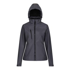 Kurtka Damska Venturer 3 Layer Hooded Soft Shell Jacket. Czarne kurtki Regatta, xl, bez wzorów, bez kaptura. Za 198,99 zł.