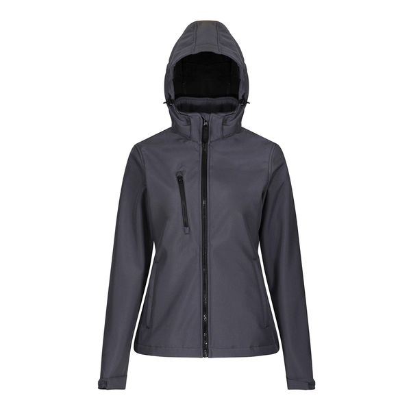 Kurtka Damska Venturer 3 Layer Hooded Soft Shell Jacket. Czarne kurtki Regatta, s, bez wzorów, bez kaptura. Za 208,99 zł.