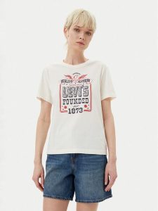 Levi's® T-Shirt A8802-0041 Biały Standard Fit. Białe t-shirty l, bez wzorów, z bawełny, bez kołnierzyka, bez ramiączek. Za 109,99 zł.