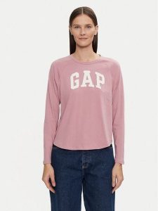Gap Bluzka 534389-01 Różowy Relaxed Fit. Czerwone bluzki GAP, l, bez wzorów, z bawełny, bez kołnierzyka, bez ramiączek. Za 129,99 zł.