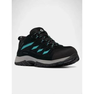 Wodoodporne buty turystyczne damskie Columbia Crestwood WP. Czarne buty trekkingowe Columbia, bez zapięcia. Za 529,00 zł.