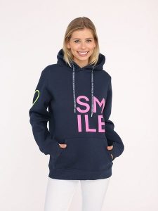 Zwillingsherz Bluza "Alissa Heart" w kolorze granatowym rozmiar: S/M. Niebieskie bluzy Zwillingsherz, m, bez wzorów, z bawełny, z kapturem. Za 221,95 zł.