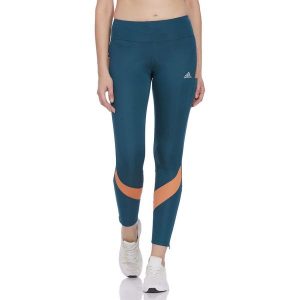 Legginsy treningowe damskie Adidas Own The Run. Czarne legginsy ADIDAS, bez wzorów, z elastanu. Za 134,00 zł.