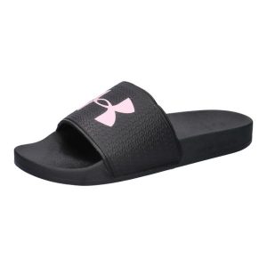 Under Armour Klapki Damskie ARMR Slide 6007532. Czarne klapki Under Armour, bez wzorów, z materiału, bez obcasa. Za 134,65 zł.