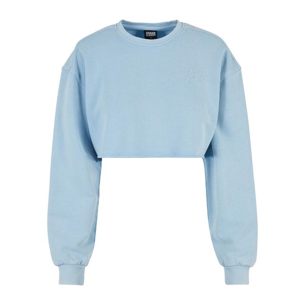 Bluza crop haftowane z kwiatami duże rozmiary dla kobiet Urban Classics. Niebieskie bluzy Urban Classics, bez wzorów, bez kaptura. Za 229,00 zł.