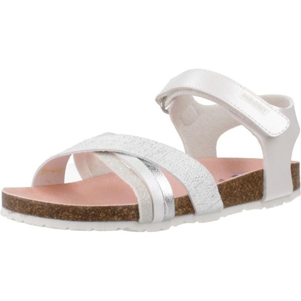 Sandały PABLOSKY 439804P Biały. Białe sandały PABLOSKY, bez wzorów, z syntetyku, bez obcasa, bez zapięcia. Za 189,99 zł.