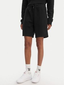 Reebok Szorty sportowe Sasha RK25510CCW Czarny Regular Fit. Czarne spodenki sportowe Reebok, l, bez wzorów, z syntetyku. Za 139,99 zł.